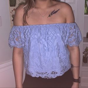 Blue lace Express top